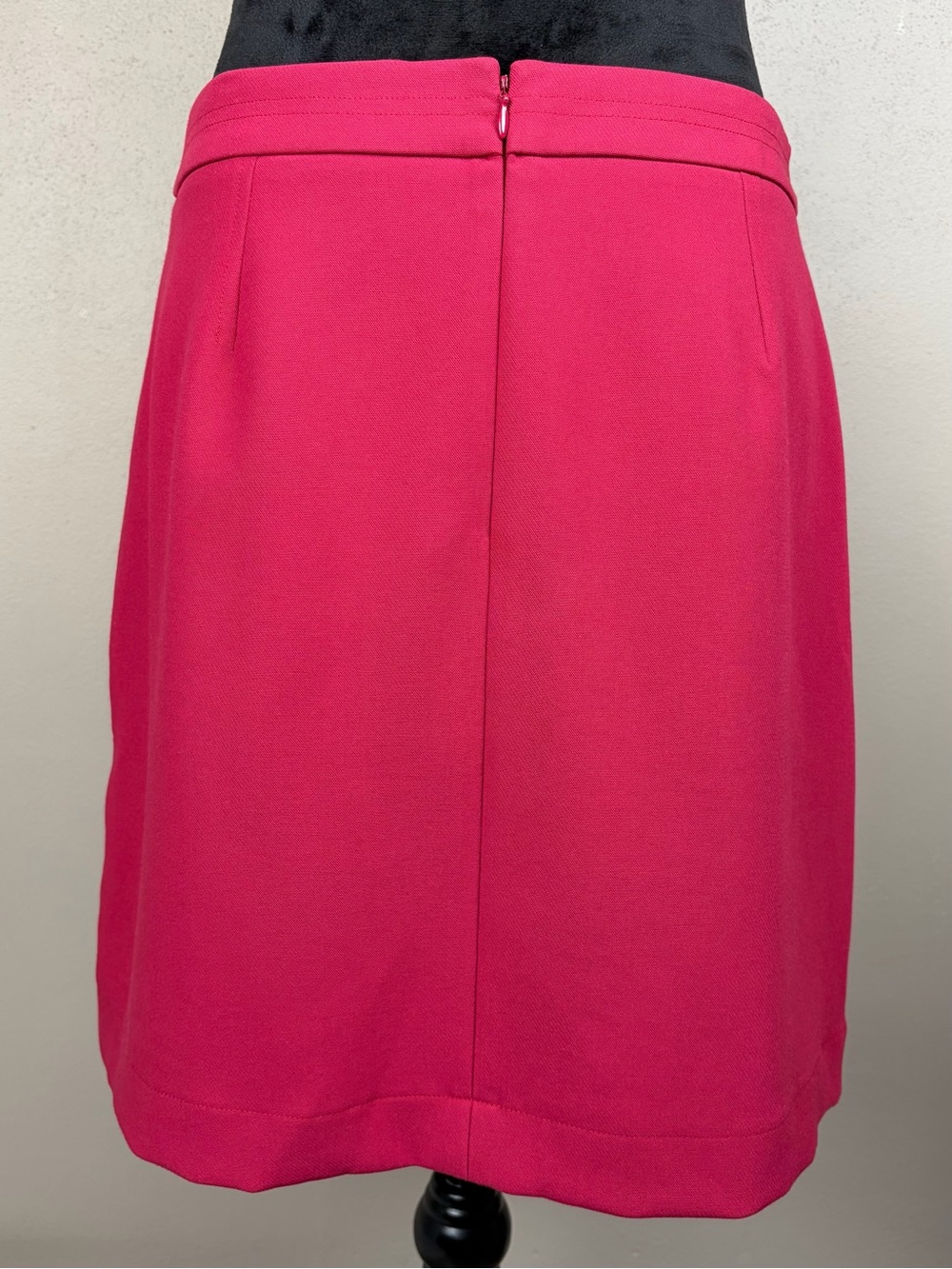 LOFT Pink Magenta Side Zip Pockets Mini Skirt A-Line Career Office Workwear Sz 6 - Picture 6 of 15